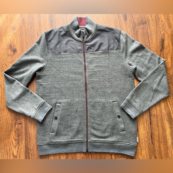Ted Baker Other - Ted Baker Quilted Funnel Zip Up Soft Cotton Gray Jacket Men’s Size 5 or XL